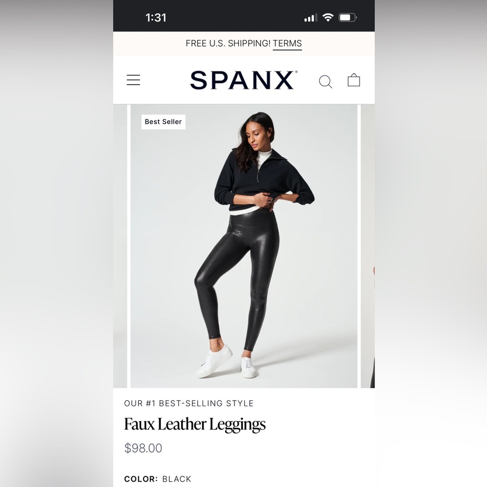 SPANX faux leather leggings